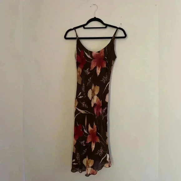 Dresses & Skirts - Brown Flower Print Dress​​​​​​​​​​​​​